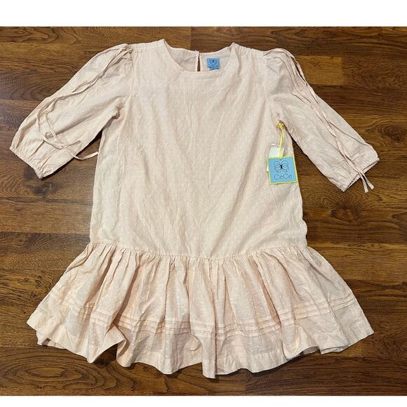 CeCe Women’s Ruffled Fit & Flare Mini Dress – Light Pink | Size 12 | NWT - Picture 1 of 11